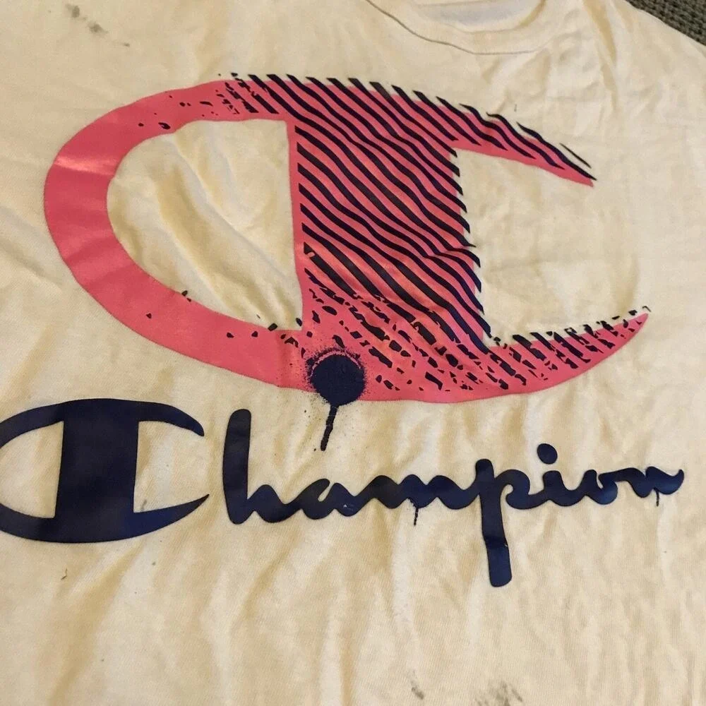 Champion Logo Tee XL MTV‎ Crossover White Cotton - Picture 3 of 9
